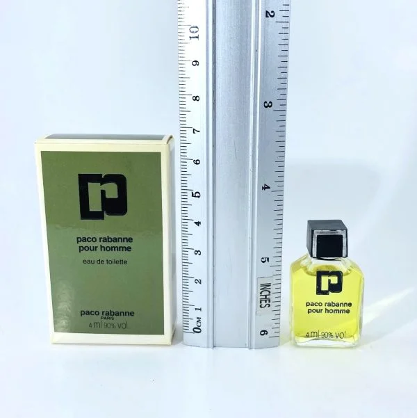 Paco Rabanne pour homme Eau de Toilette 4 ml 0.14 fl.oz. Mini Perfume - Image 4