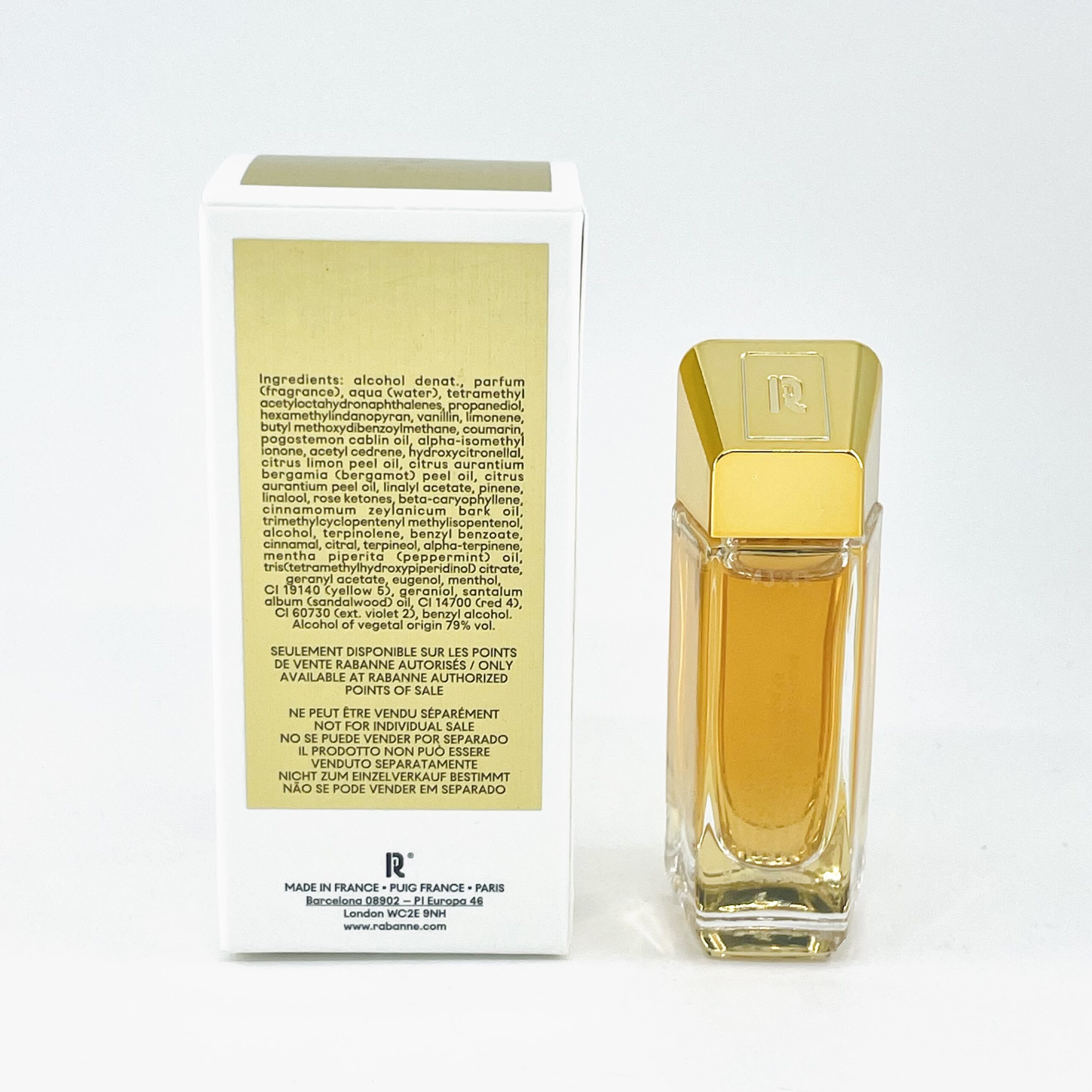 Million Gold Elixir Paco Rabanne Parfum Intense 5 ml. 0.17 fl.oz. Miniperfume - Image 2